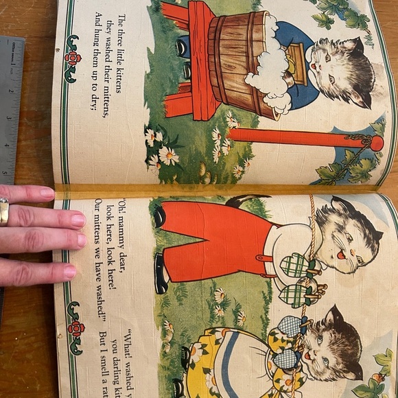 Vintage 1940s  'Three Little Kittens' Children's Book. Beautiful artwork! - Picture 6 of 7